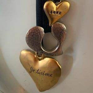 Heart Necklace in mixed metals.